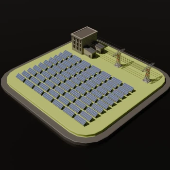 Solar Panel Game Asset