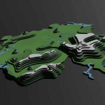 Swiss Map Game Asset